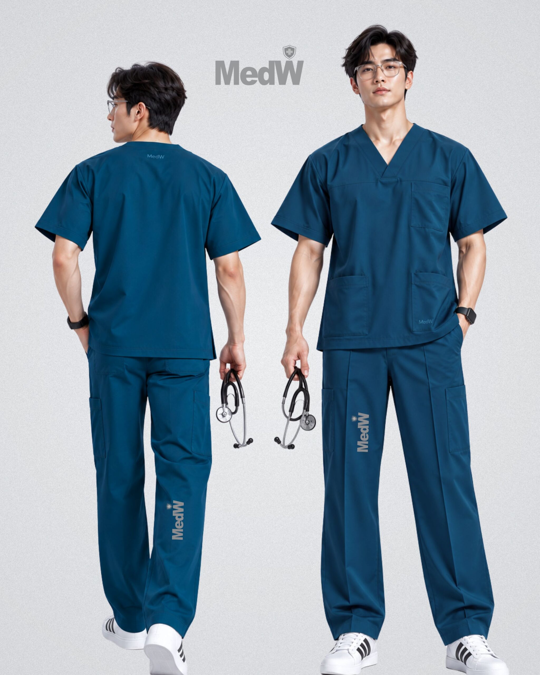 MedW Zeus Caribbean Scrubs Bac Si Nam Mau Xanh Bien Sau Cao Cap scaled