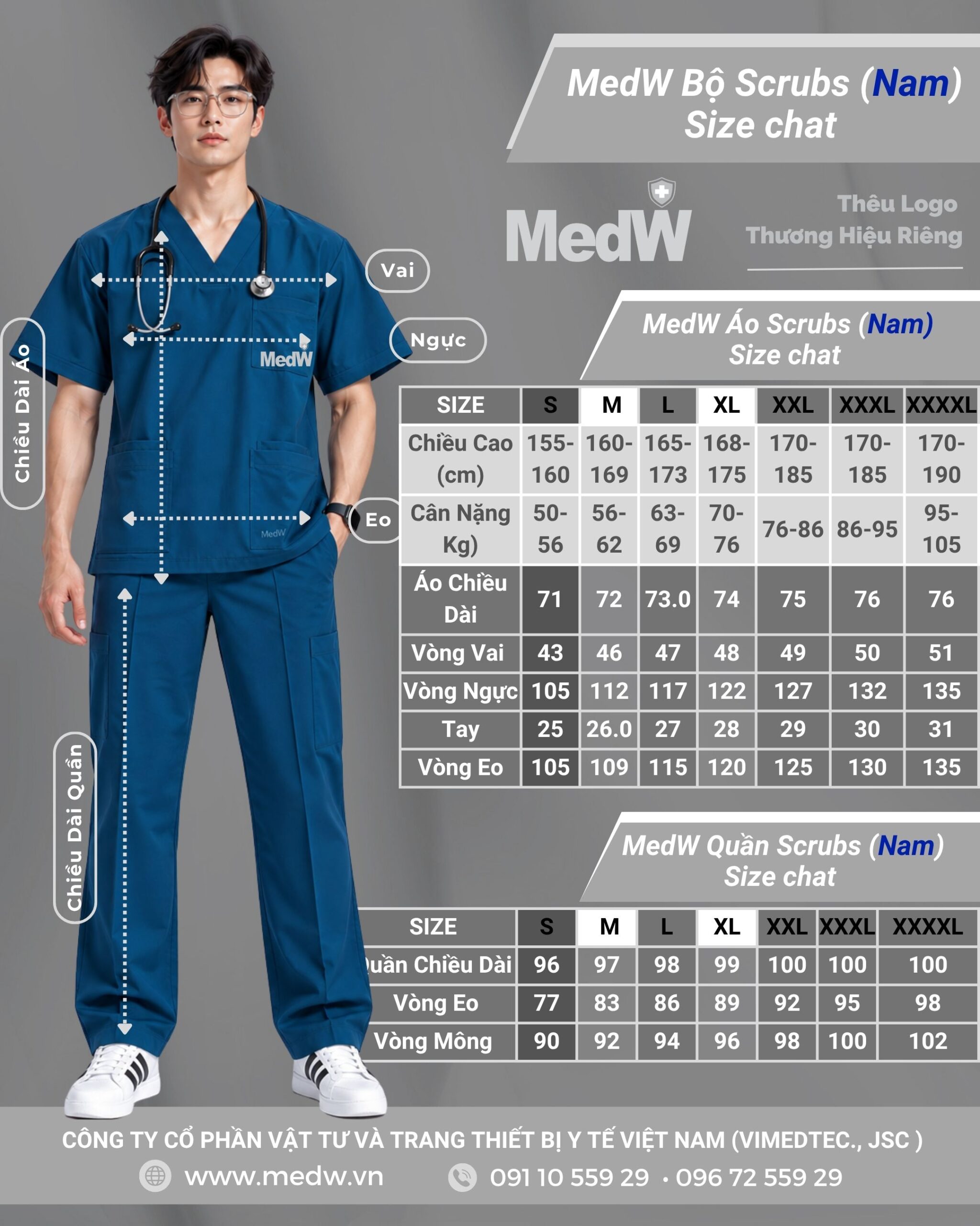 MedW Zeus Caribbean Scrubs Bác Sĩ Nam Xanh Biển Sâu Ca-ri-bê 28 Scrubs bac si nam dong phuc dieu duong nam mau xanh bien scaled