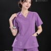 Scrubs nu mau tim dong phuc y te mau tim hong dong phuc y te cao cap