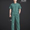 đồng phục bác sĩ màu xanh xám