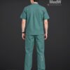 scrubs y tế màu xanh lá trầm