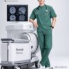 đồng phục bệnh viện cao cấp màu xanh tối
