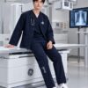 MedW Chiron Noragi Coat Iris Navy Áo Khoác Y Tế Y Bác Sĩ Thiết Kế Nhật Màu Xanh Than 8 Ao khoac dong phuc y te cao cap