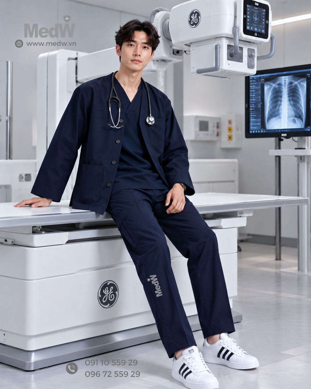 Áo khoác đồng phục y tế cao cấp Ao khoac dong phuc y te cao cap