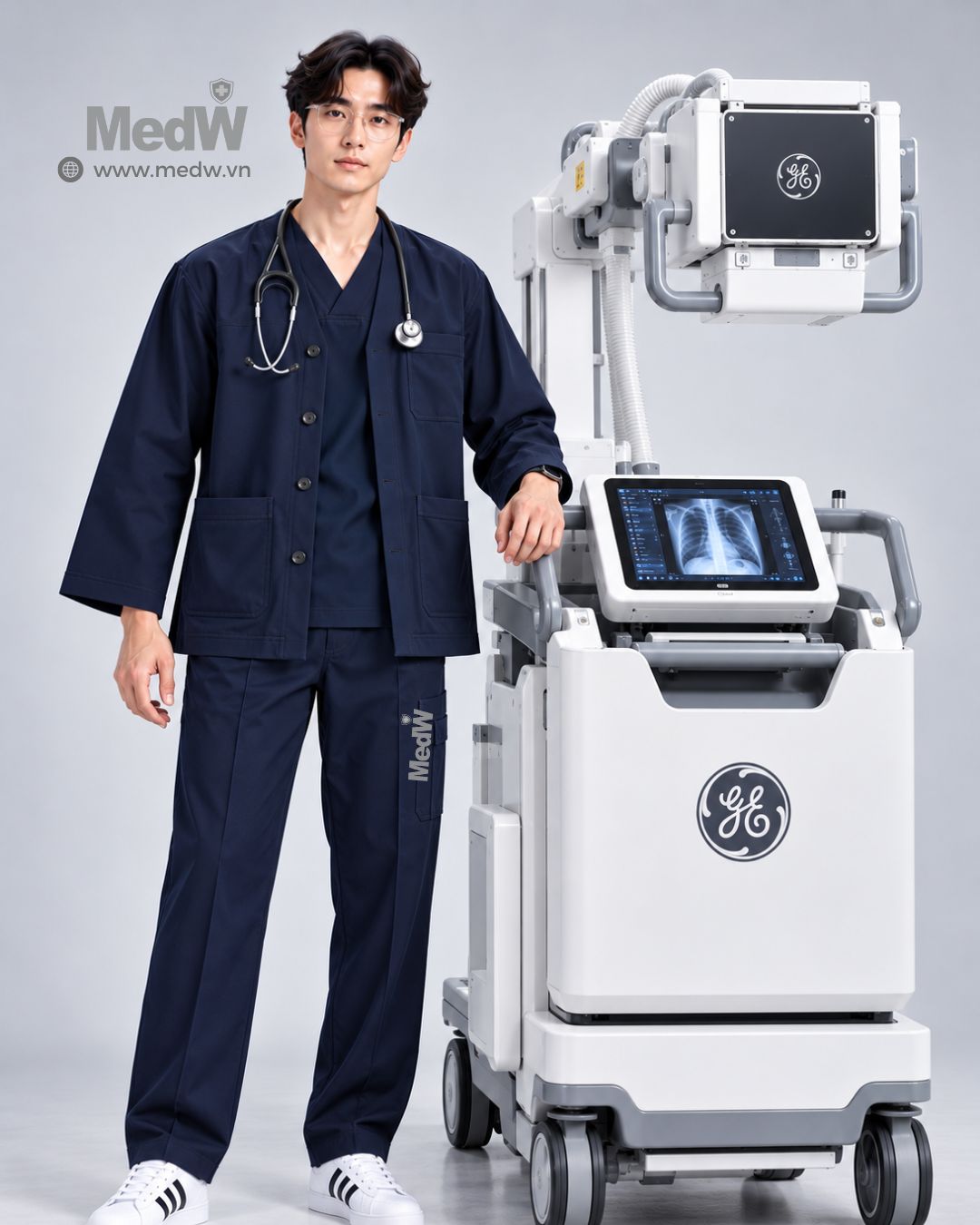 MedW Chiron Noragi Coat Iris Navy Áo Khoác Y Tế Y Bác Sĩ Thiết Kế Nhật Màu Xanh Than 10 Ao khoac y te ao khoac ngoai scrubs mau xanh than